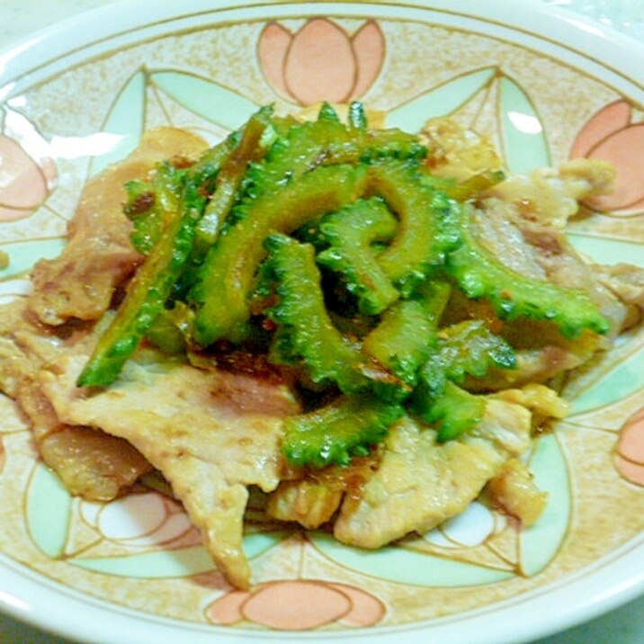 簡単!おつまみ!豚肉とゴーヤのおかかしょう油炒め